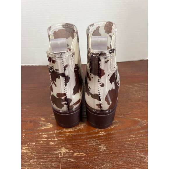 London Fog Collection Womens Size 9 Cow Print Rain Boots - Picture 4 of 6